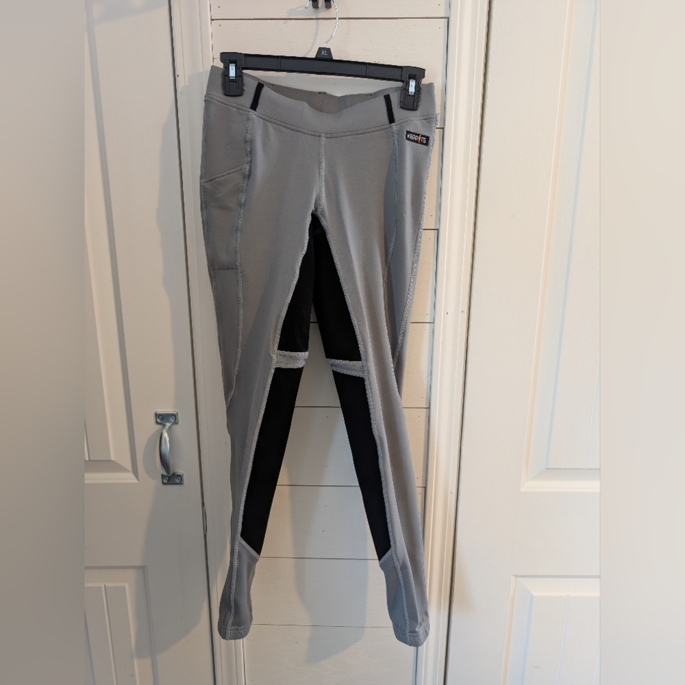 Kerrits Gray and Black Full Seat Breeches
